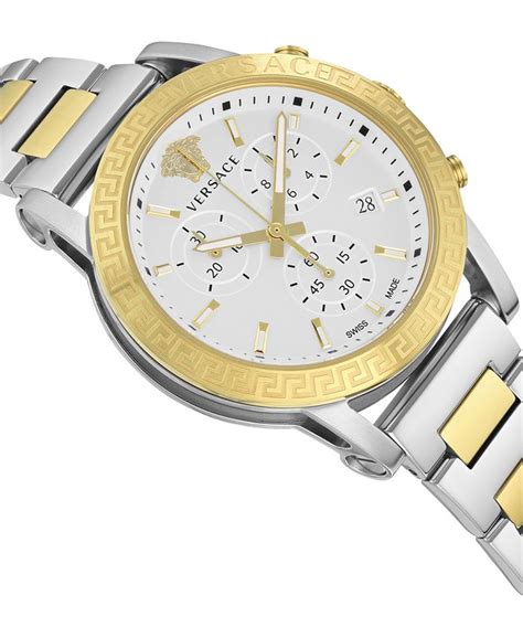 Versace Women's Swiss Chronograph Sport Tech Two Tone